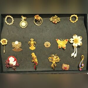16 Brooches / Pins